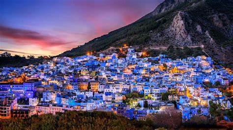 Chefchaouen sunset panorama
