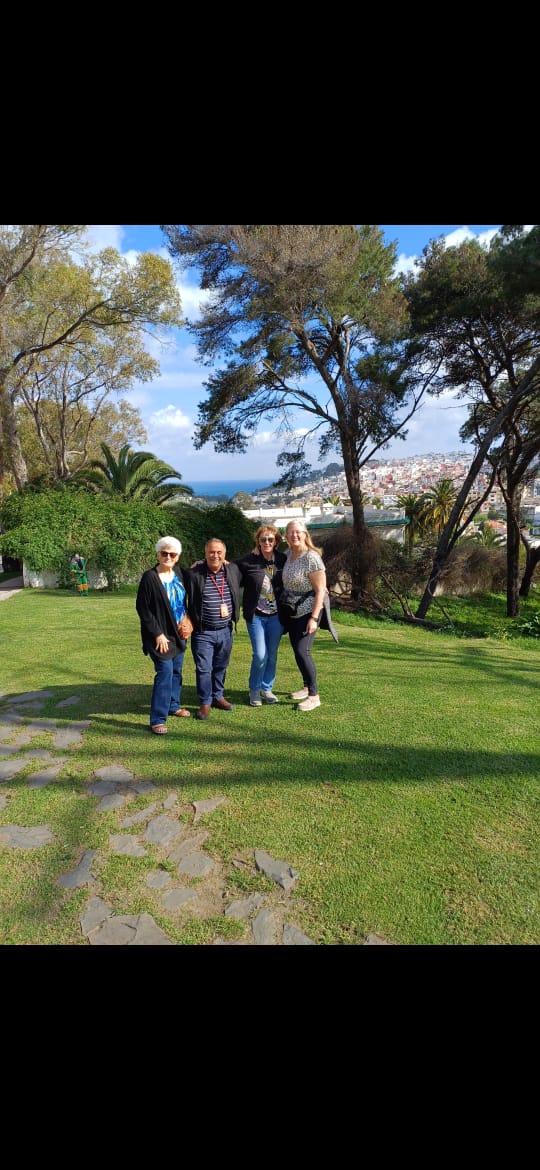 Visitors in beautiful Tangier gardens